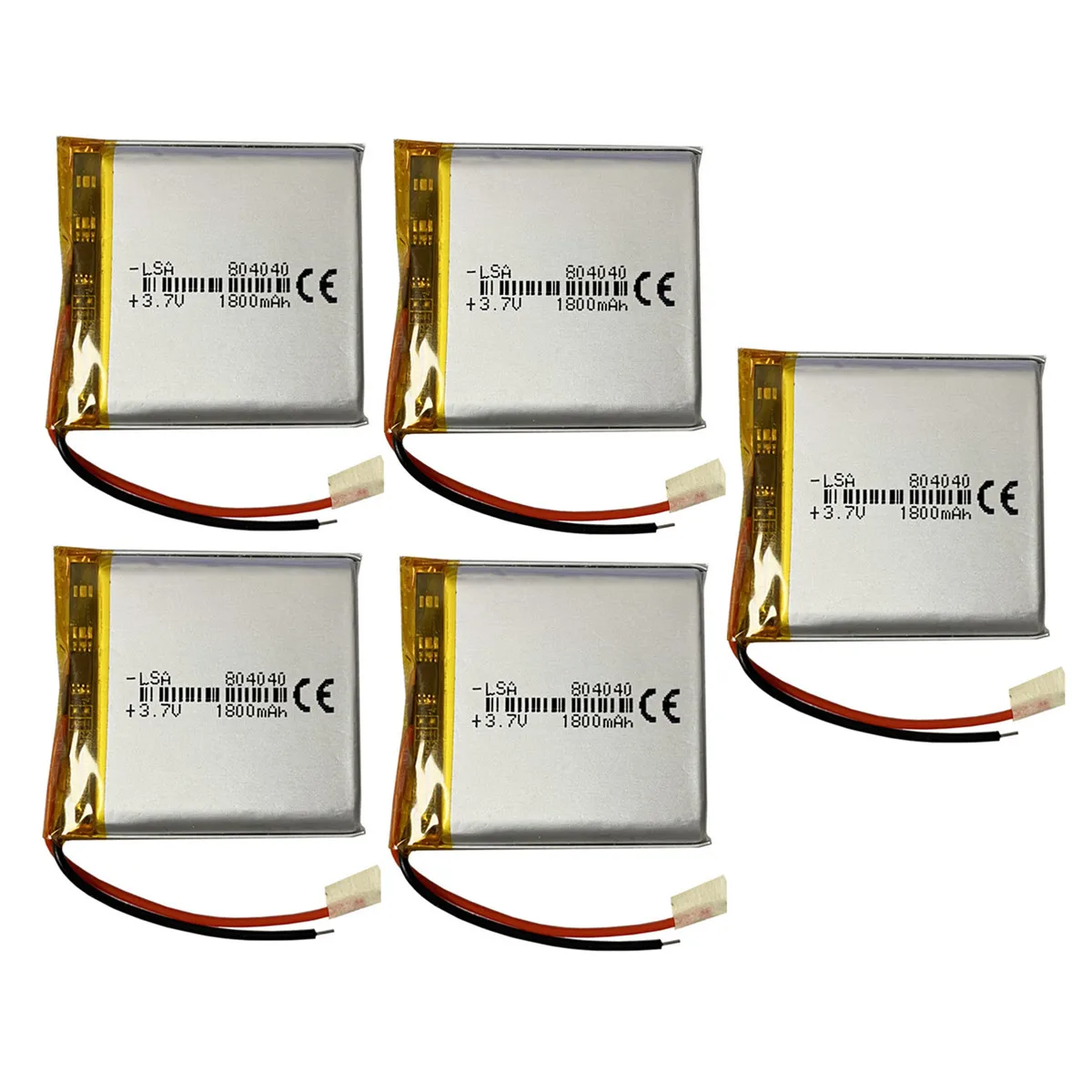 

5 шт. 804040 3,7 В 1800 м литий-полимерная аккумуляторная батарея LiPo для Mp3 GPS PSP DVD мобильного телефона видеоигры PAD удаленные электронные книги