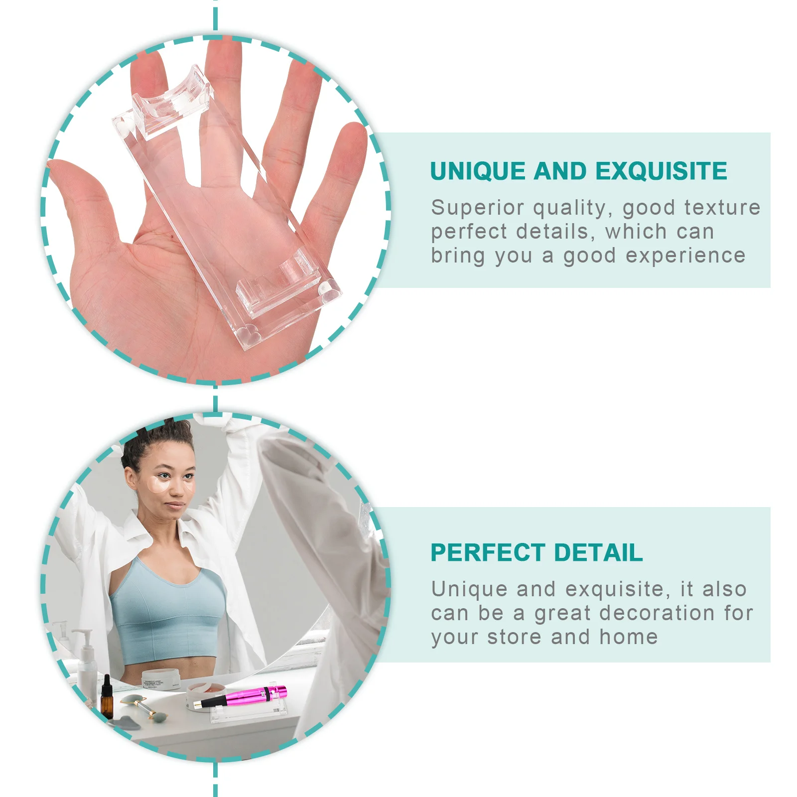 1 pz espositore in acrilico con fiore di pruno durevole supporto per macchina per tatuaggi portapenne per sopracciglia organizzatore di archiviazione da tavolo