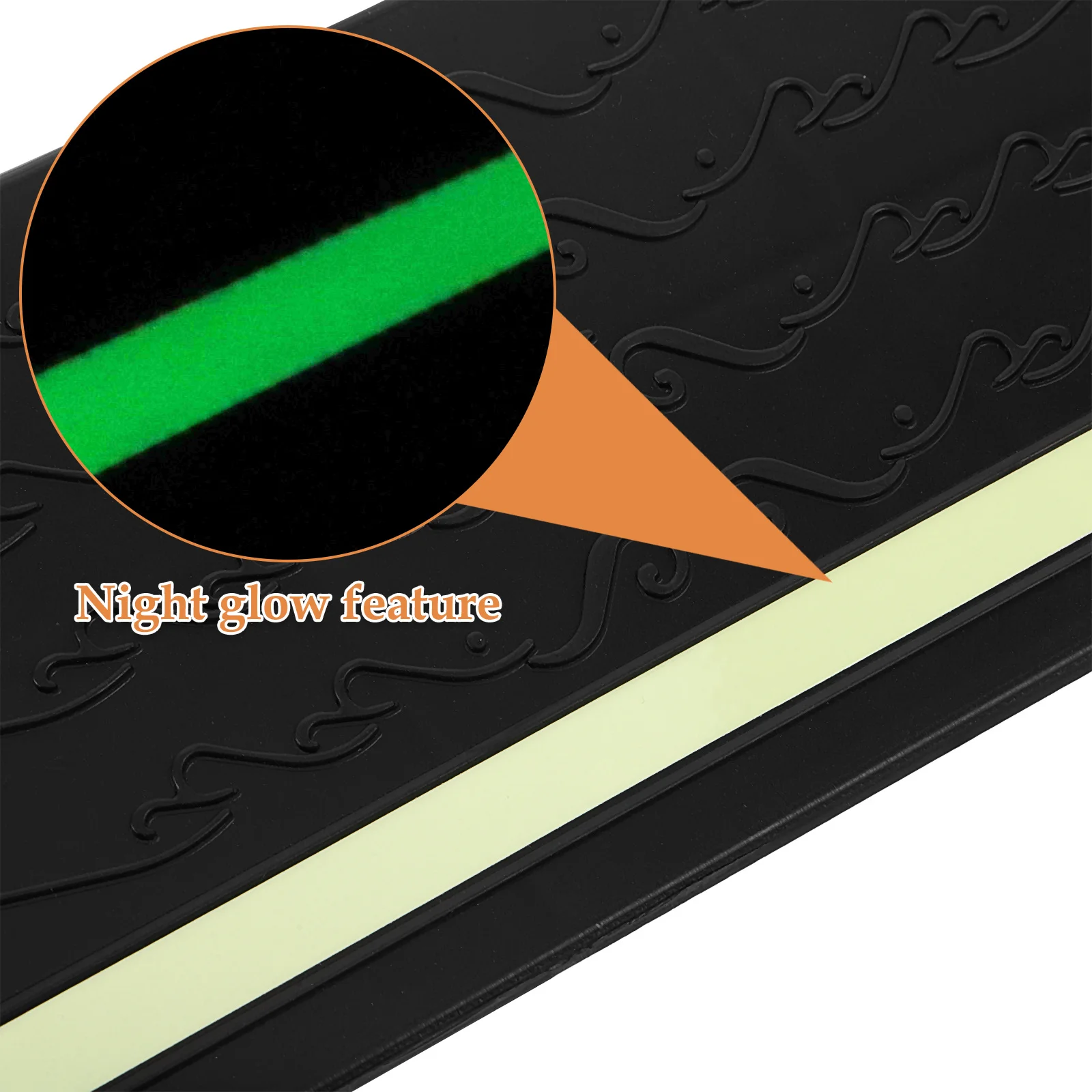 عتبة الفلورسنت المنحدر وسادة البلاستيك عدم الانزلاق مضيئة المنحدر حصيرة المدخل خطوات داخلية 12.38x5.11 روبوت فراغ تسلق المنحدر