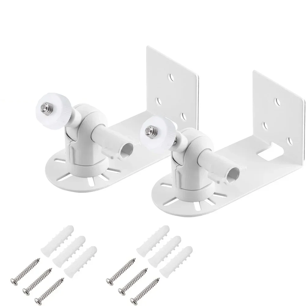 2Pcs For Security Camera Bracket Wall Mount 360 Degree Rotation W/Sticky & Screw Steel For Monitor Different Angles Rock