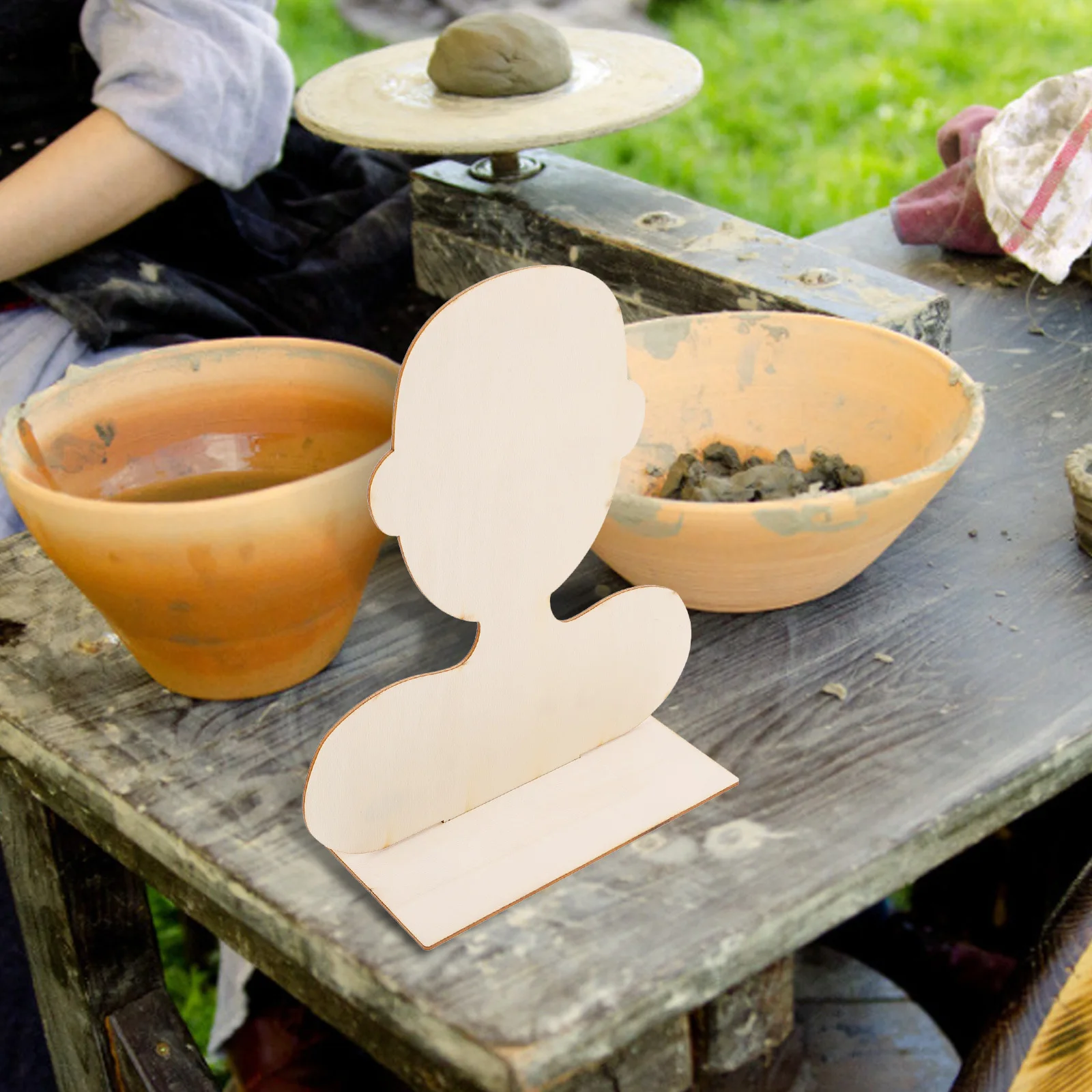 나무 초상화 클레이 보드 자연스러운 흰색 나무 캔버스 3D DIY 아트 공예 색칠 그림 창의적인 홈 데코