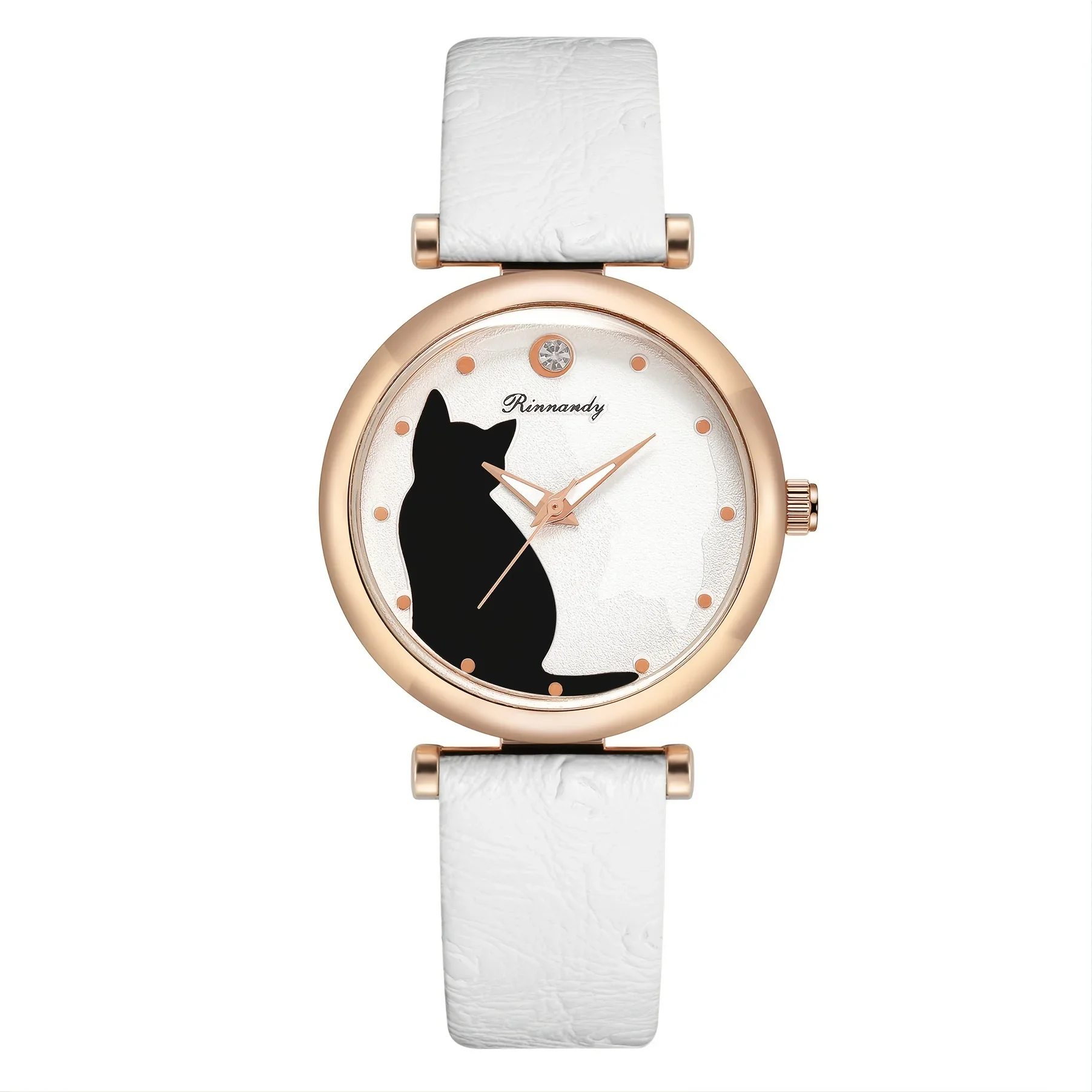 Novelty Animal Cat Elegant PU Leather Strap Fashion Watch Bracelet For Women Ladies Girls No gift box