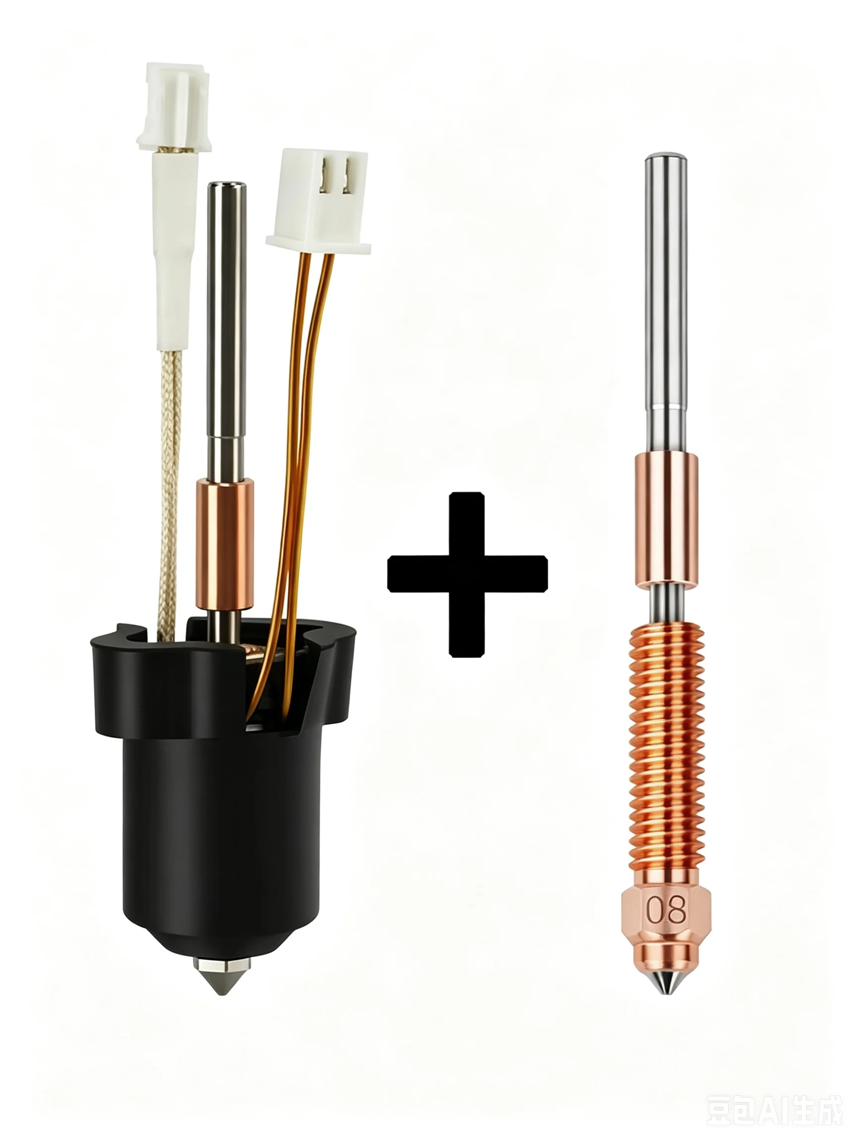 Zestaw ceramicznego bloku grzewczego Hotend do Creality K1 SE K1C K1 Max Ender 3 V3, stal hartowana, szybka wymiana dyszy, głowica drukująca — zdjęcie produktu 7