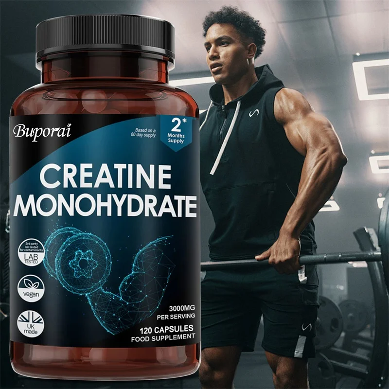 

Creatine Monohydrate - Increase Muscle Strength, Improve Athletic Performance, Support Workout Recovery, and Enhance Focus