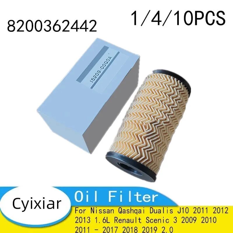 Oil Filter 8200362442 for Nissan Qashqai Dualis J10 2011 2012 2013 1.6L Renault Scenic 3 2009 2010 2011 - 2017 2018 2019 2.0