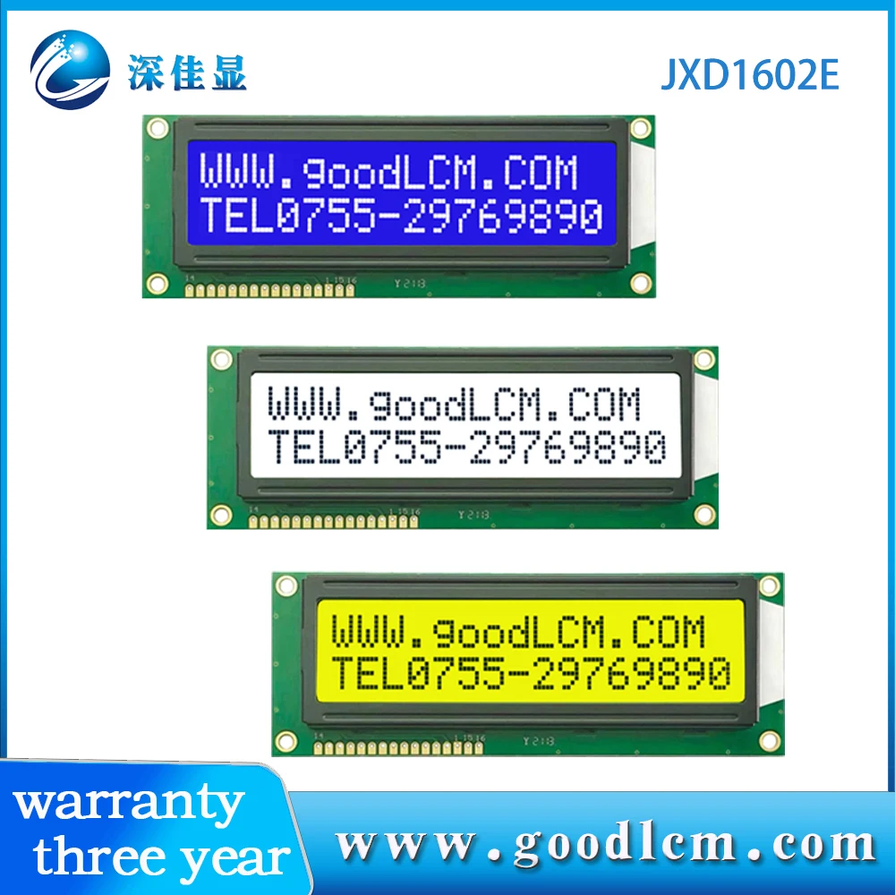 1602Lcd display16x2 lcd module 16X02Large character LCD Splc780d controller FSTN black and white  or STN Yellow or STN Blue