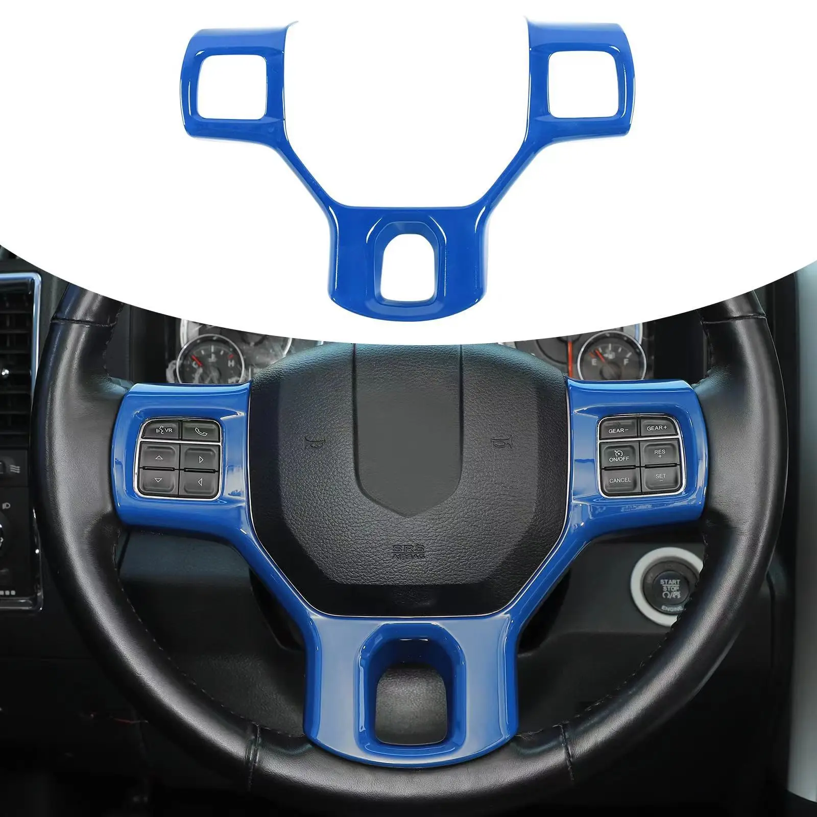 

Suitable for 11-18 years for Dodge RAM1500 2500 3500 Auto Parts Steering Wheel Interior Cover Trim