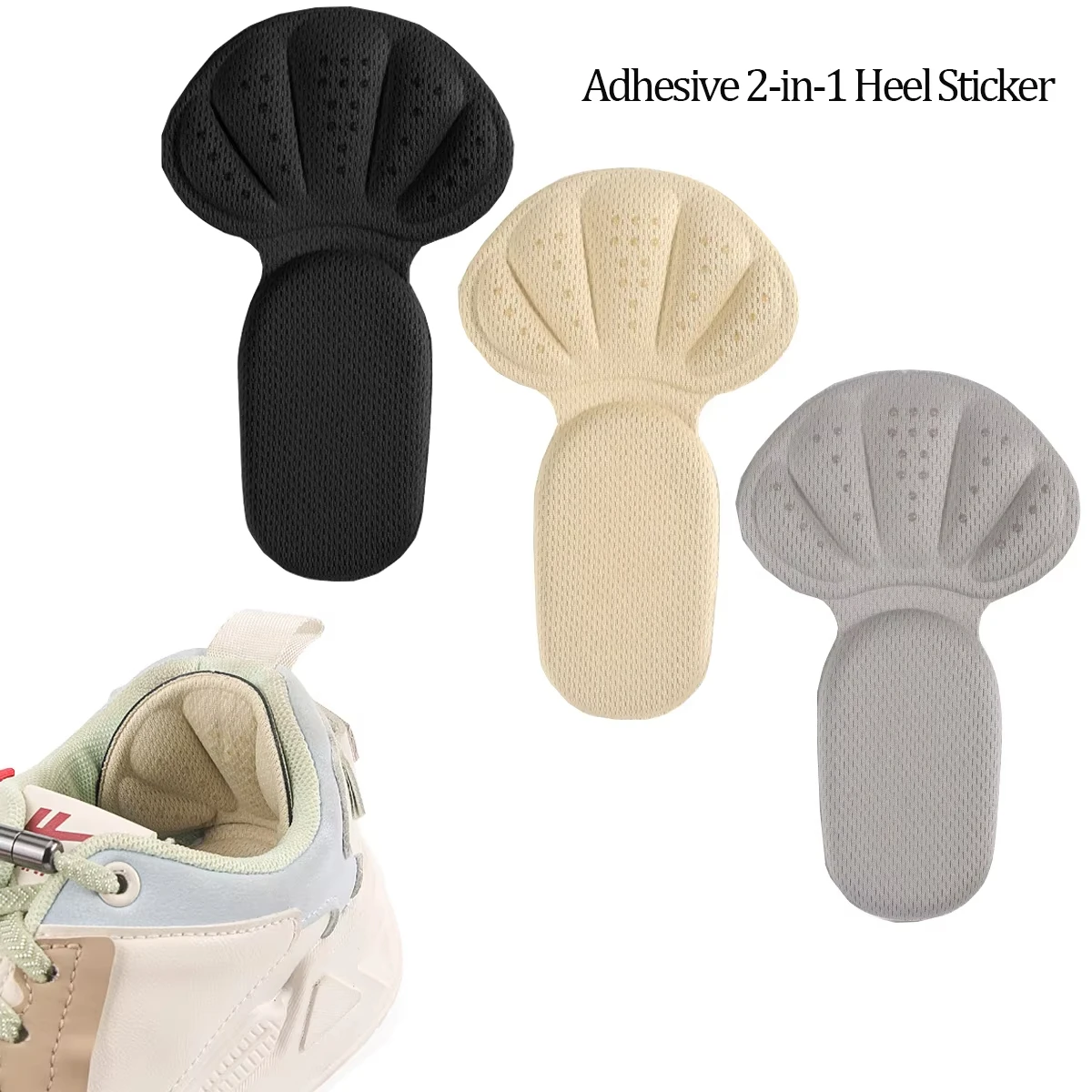 New 2-In-1 Heel Pad/Sponge Pad, Heel Protector, Heel Cushioning Pad, Suitable For Foot Care And Protection, Anti-Slip Insole, Fo