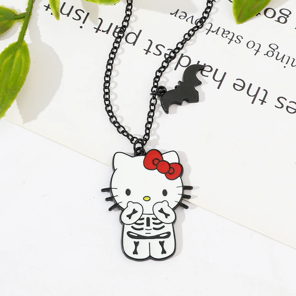 Kawaii Hello Kitty Cartoon Necklace, Halloween Style, Neck Chain for Party, Dress Up, Creative