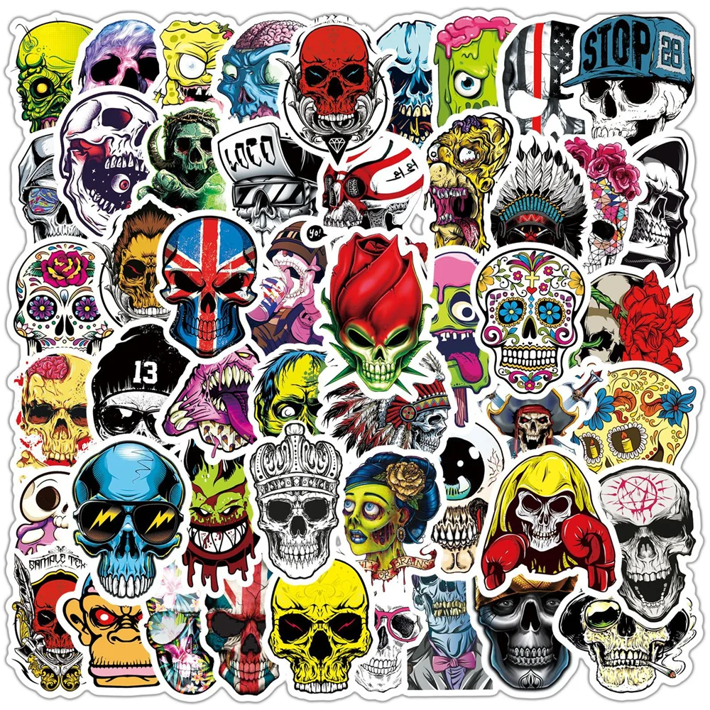 Criativo Cartoon Horror Adesivos Série, Guerreiro Graffiti, Mala, Caderno, Capacete, Geladeira Decoração, Atacado, 10 Pcs, 30 Pcs, 50Pcs