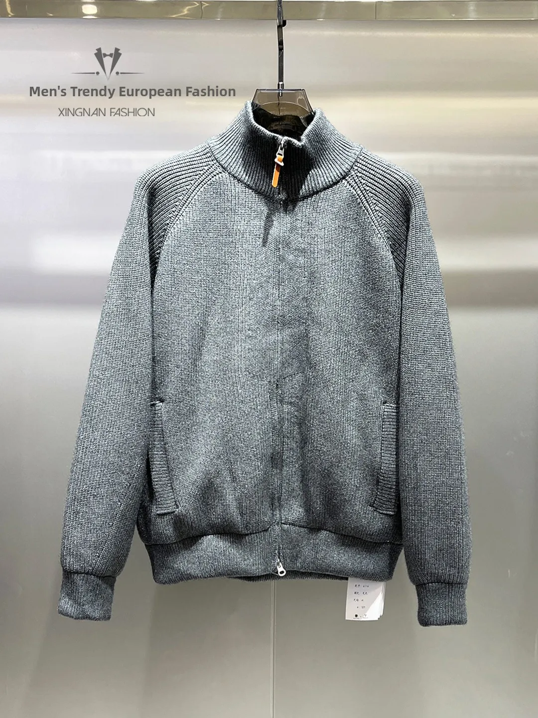 

Men's Thickened Knitted Cardigan down Jacket White Duck down Outerwear Autumn Winter Basic Simple Slimming Warmth Outerwear