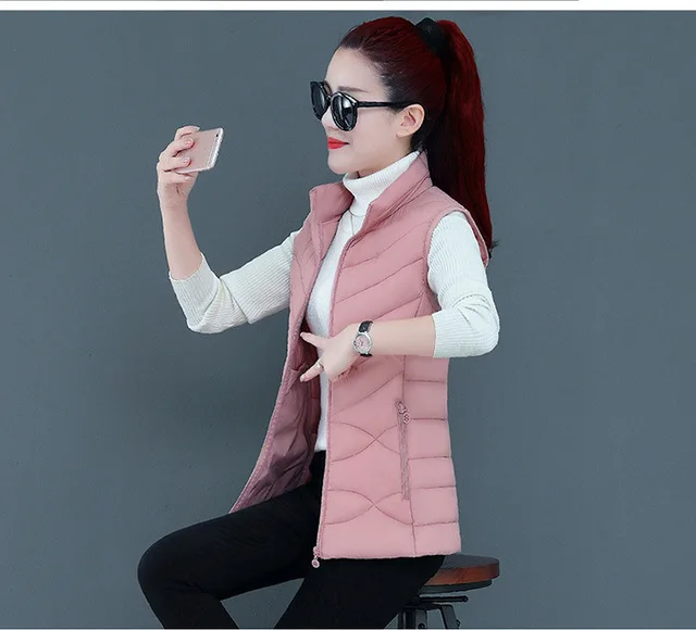 Woman Vest Autumn Winter Warm Down Cotton Vests Female Thick Removable Hooded Waistcoat Women\'s Sleeveless Jacket Vest Coat