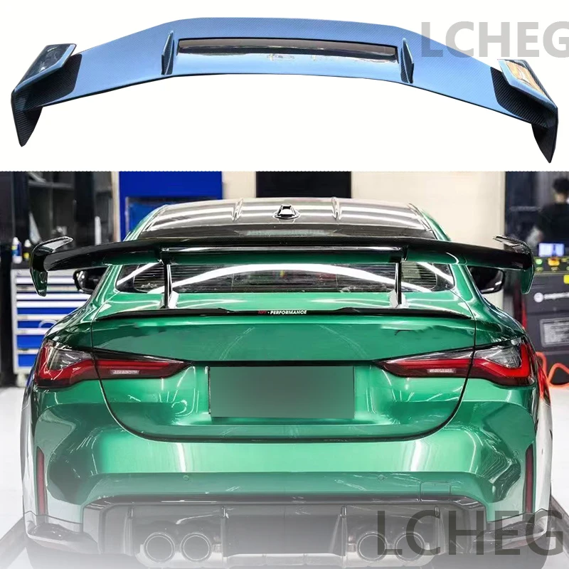 Universal For BMW Sedan Series Real Carbon Fibe Rear Trunk Lid Boot GT Style Spoiler Wings G87 G82 M3 M4 E60 F82 Car