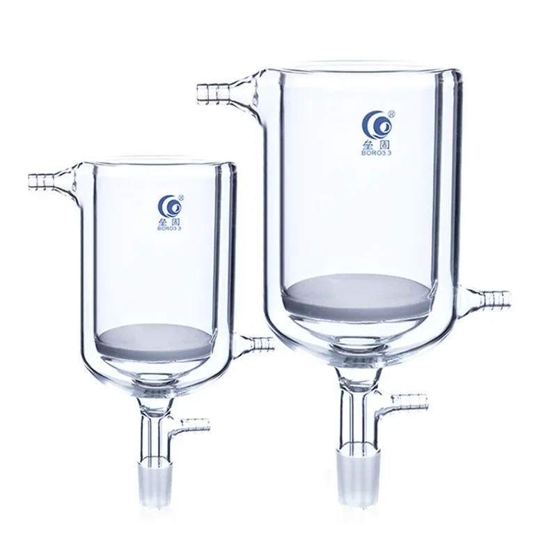 1PCS 100ml to 1000ml 24# High Borosilicate Glass Jacket Core Sand Filter Funnel G3 Glass Suction Funnel for Laboratory