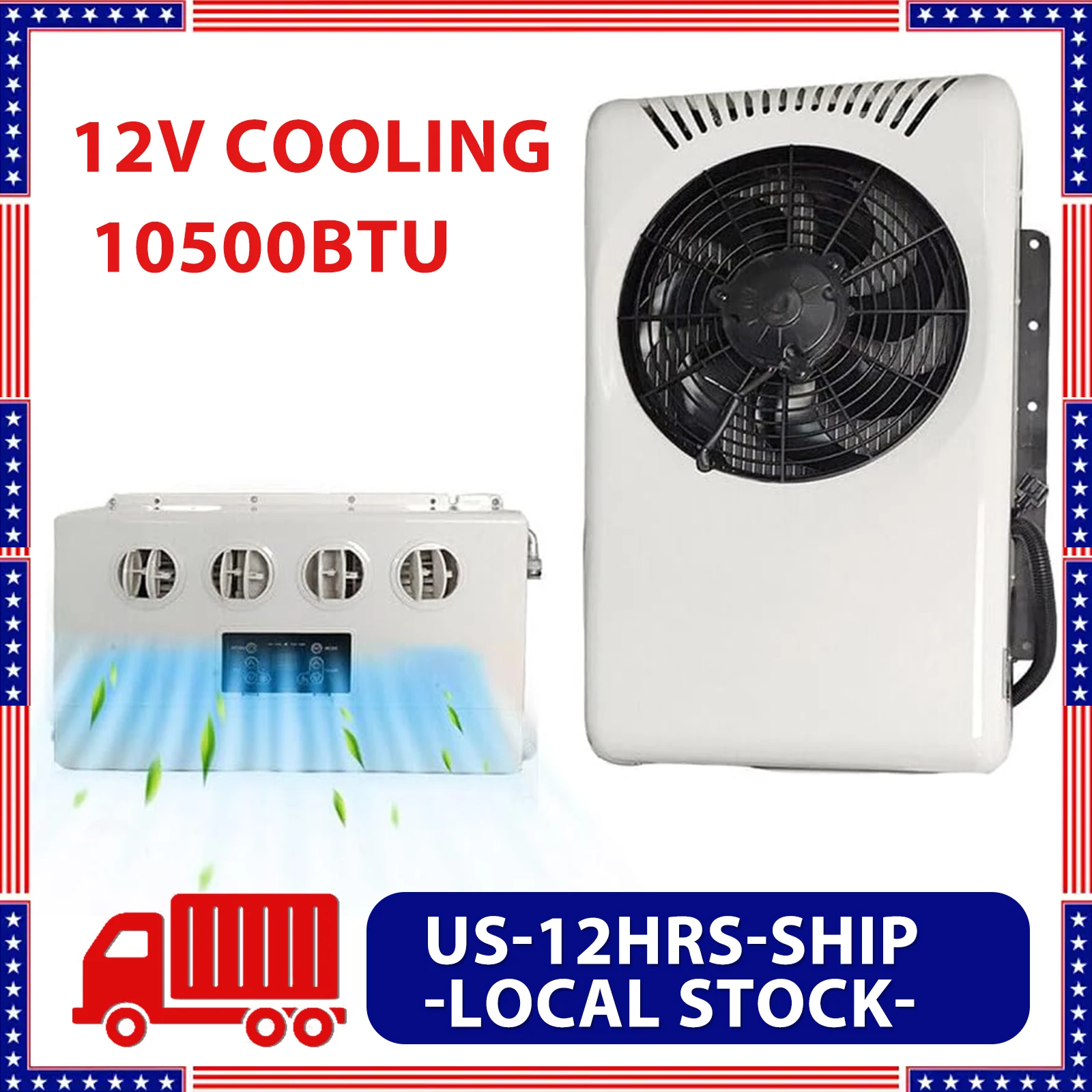 

Treeligo 12V Truck Air Conditioning 10500BTU Cool Electric Universal Parking Air Conditioner Split Parking For Camper Van Cabin