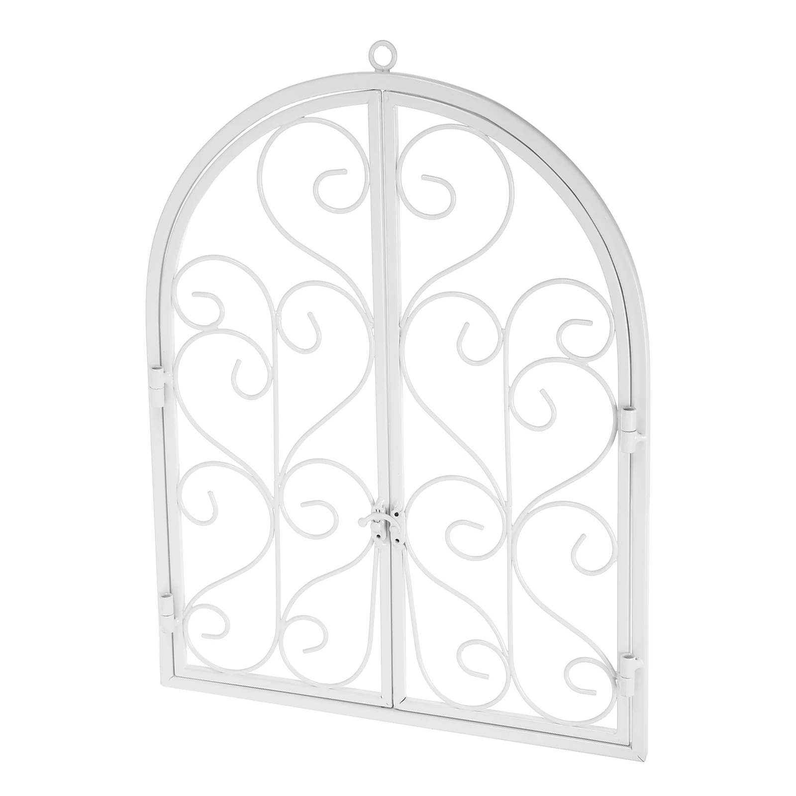 

Wrought Iron Blinds Decoration Farmhouse Window Frame Garden Wall Art Fake Walll Dining Room for
