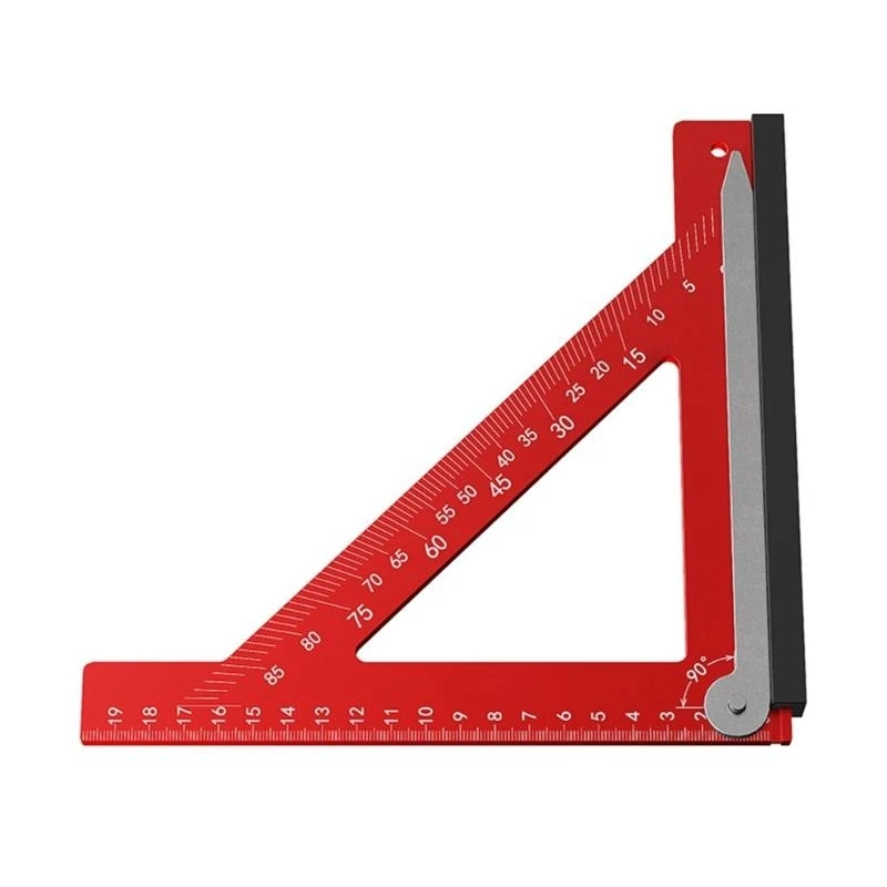 Aluminum Right Angled Ruler 90 Degree Layout Thickened Triangles Ruler Square Measuring Tool for Building Woodworking