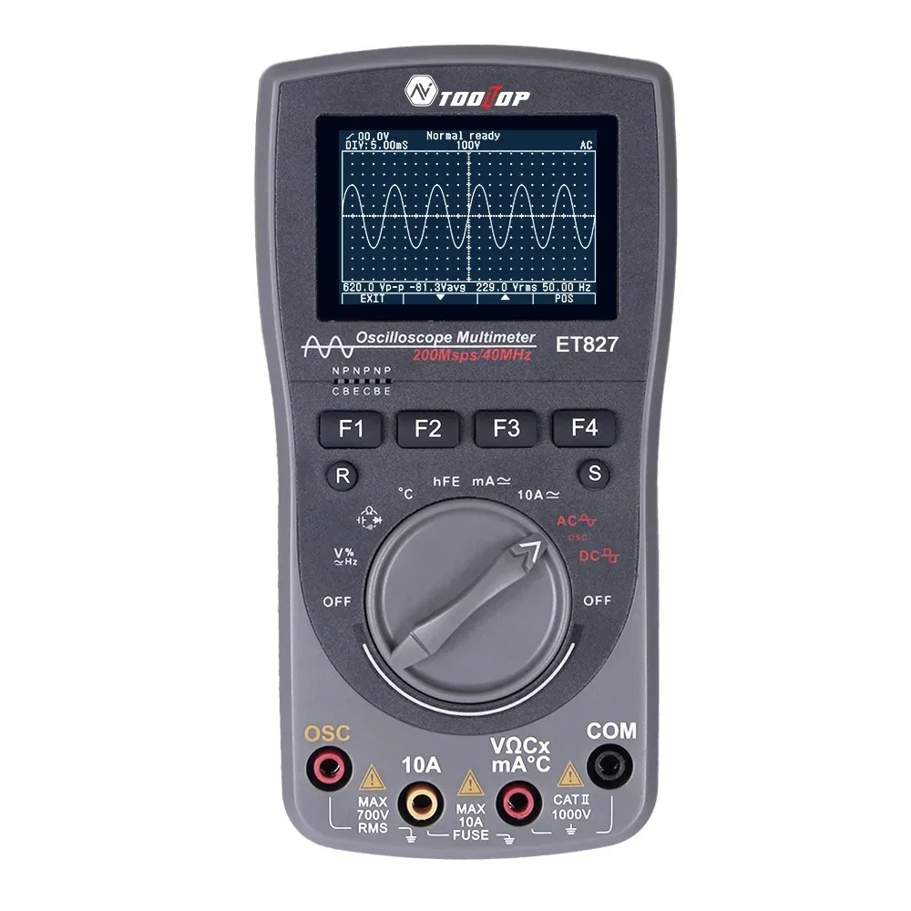 

Oscilloscope multimeter two-in-one TOOLTOP ET827 200MS/S sampling rate 40MHZ bandwidth