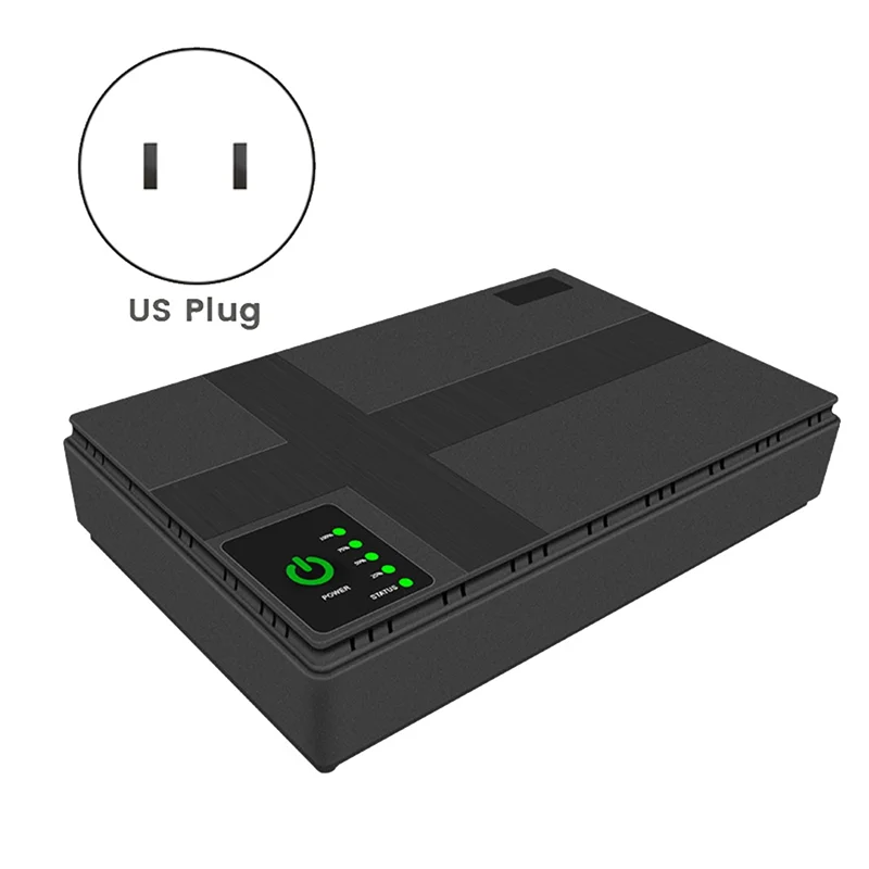 9V 12V UPS Uninterruptible Power Supply Mini UPS USB 10400MAh 18W Battery Backup for WiFi Router CCTV(US Plug)