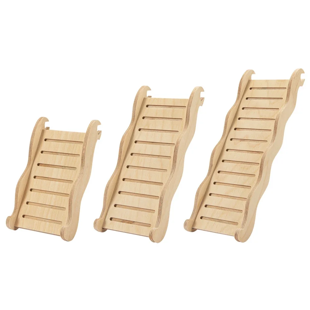 Wooden Hamster Climbing Ladder Bridge Bendable Funny Chewing Playing Portable Pet Toys Bendy Bridge Gerbil Rats Mice Reptiles