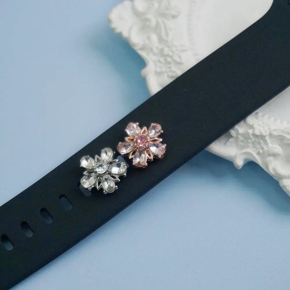 金属製の時計バンドの装飾,花の装飾ツール,リストベルトチャーム,アップルウォッチバンド用のクロスネイル