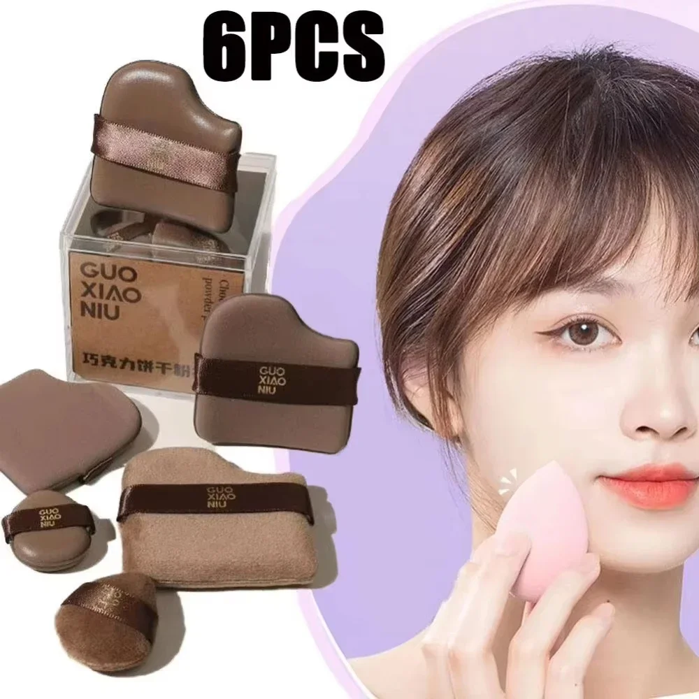 6 STKS Make-up Blender Bladerdeeg Luchtkussen Foundation Spons Losse Poederdonsjes Cosmetische Applicator Tool Groothandel
