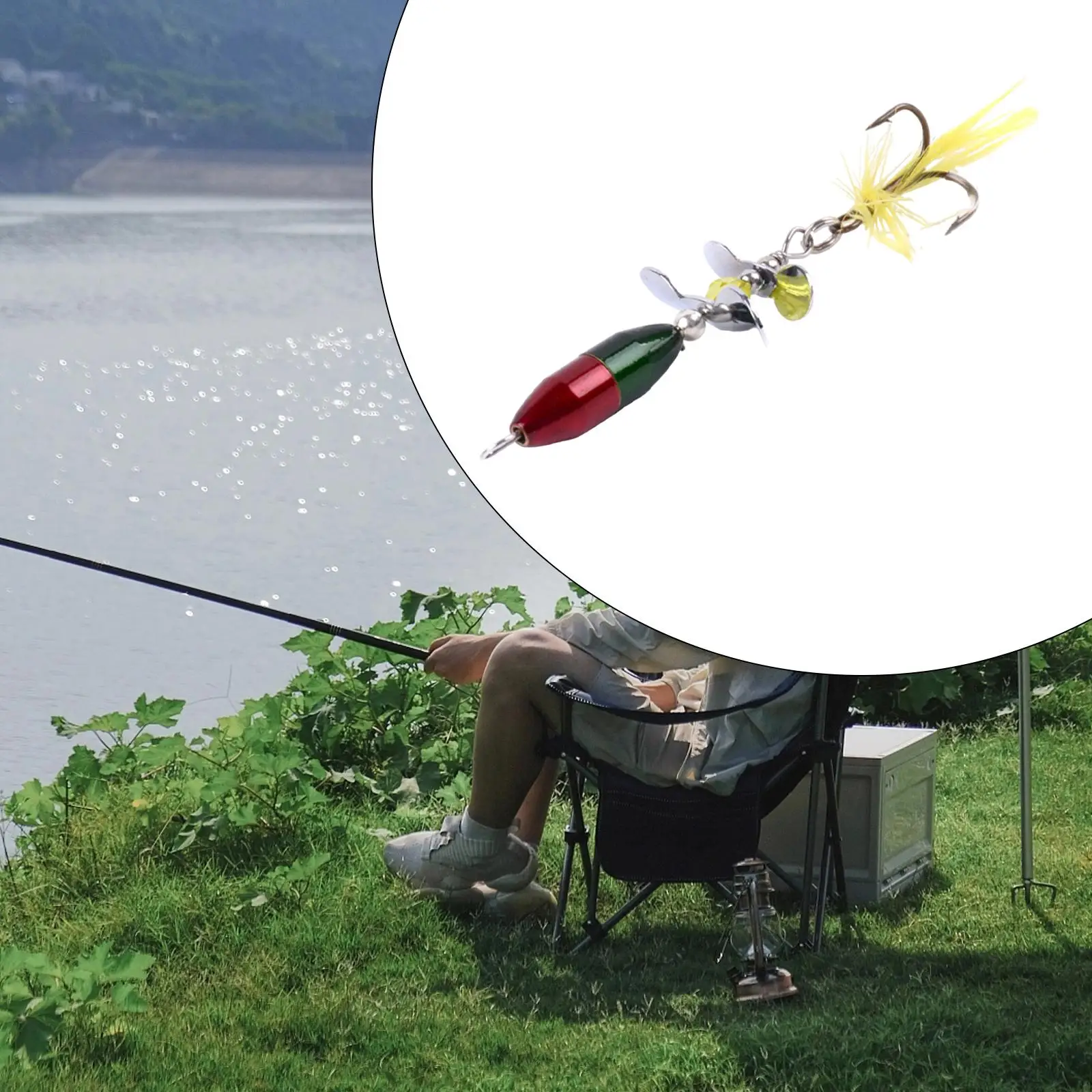 Fishing Lures Spinnerbait Compact Jigs Multipurpose Silk Shrimp Portable Copper Bass Lures for Bass Trout Snapper Bluegill Pike image 3