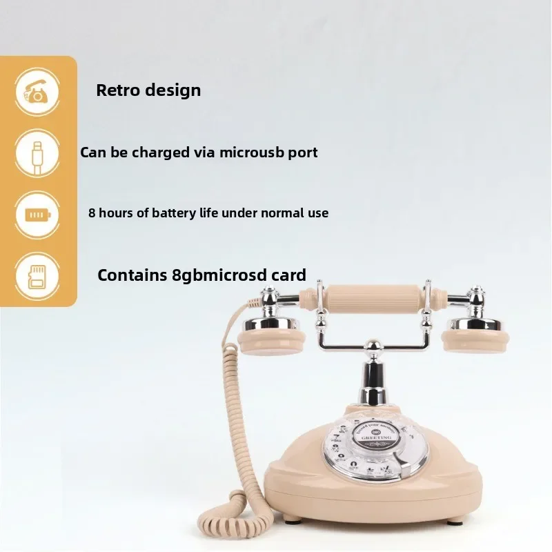 DurableTelephone New Antique Message Wedding Fixed Wedding Recording Landline Retro