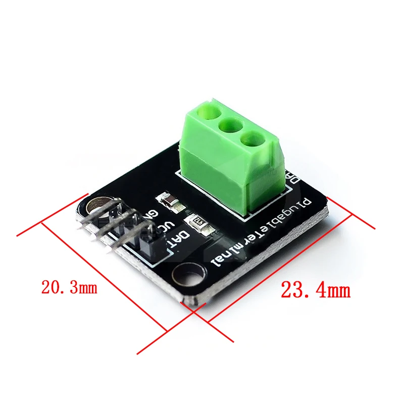 DS18B20 Temperature Sensor Module Kit Waterproof 100CM Digital Sensor Cable Stainless Steel Probe Terminal Adapter For Arduino