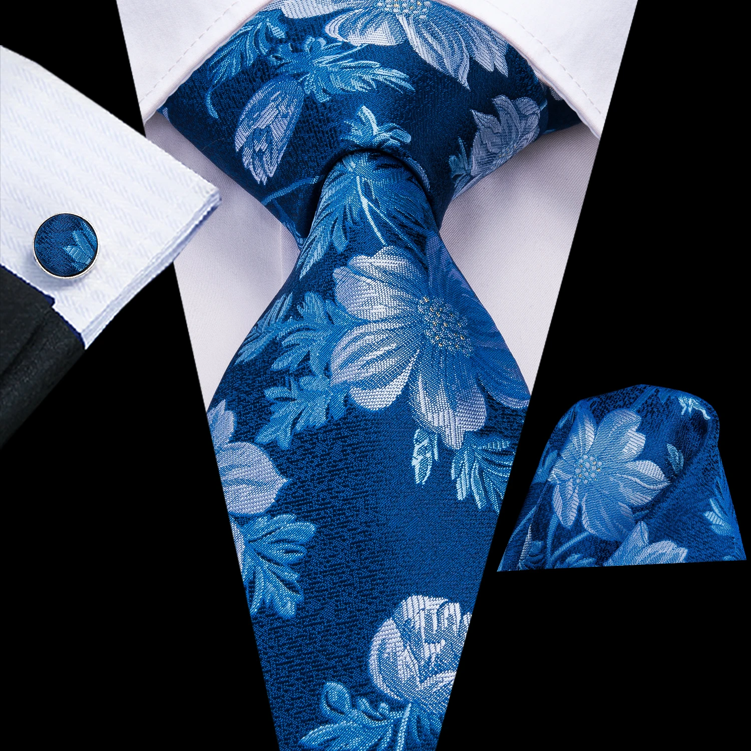 Hi-Tie lujo Floral Paisley corbatas para hombres hombre Desigenr rojo verde nieve corbatas para Navidad adultos seda corbata Hanky gemelos conjunto