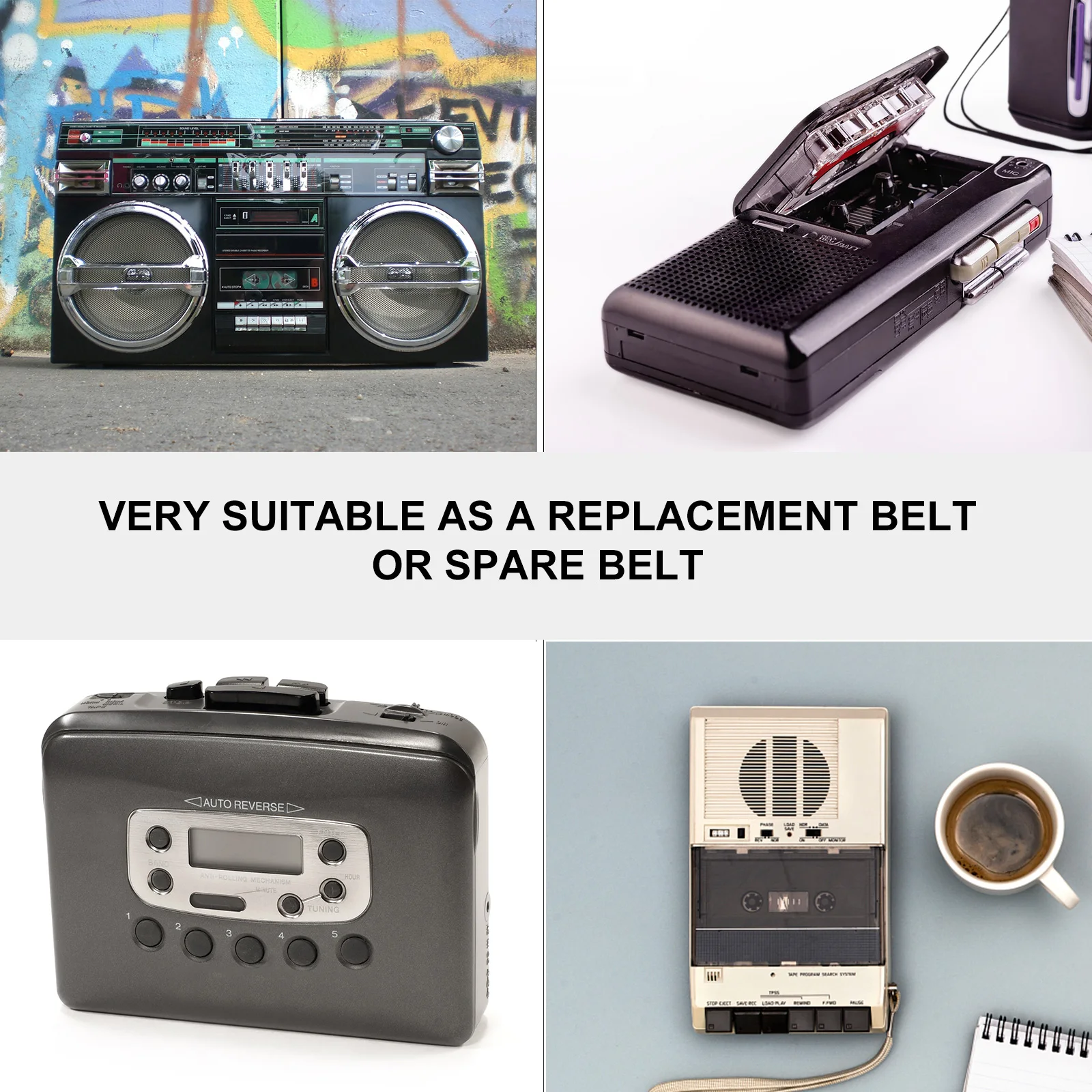 

20 Pcs Radio Tape Belt Turntable Replacement Recorder Cassette Machine Rubber Parts Accessories Accessory Drive