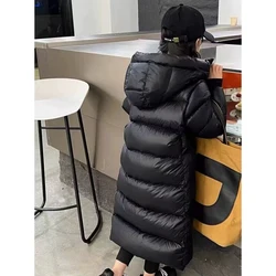 Long Padded Down Jacket for Boys and Girls, Thick Parkas, Hooded Warm Coats, Black Child Winter Clothes, Baby Snowsuit