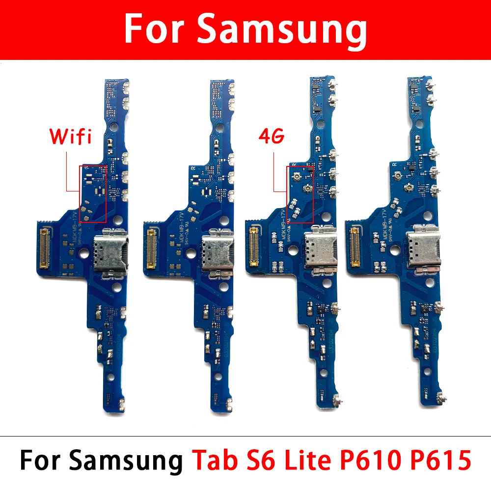 

10Pcs，For Samsung Tab S6 Lite P610 P615 Dock Connector Micro USB Charger Charging Port Flex Cable Board With Microphone Repair
