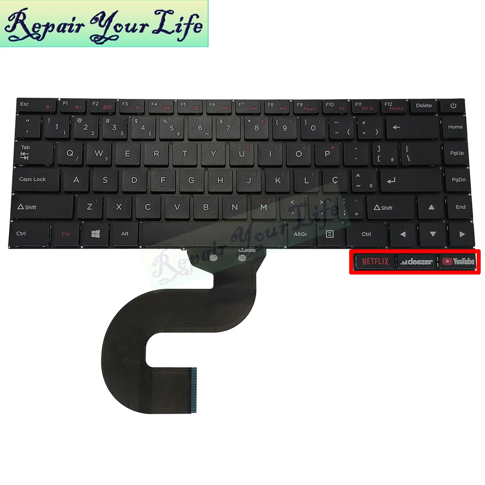 

SCDY315-18-4 Brazil Keyboard for Positivo Master 1240 Motion C4500D Notebook Keyboards Brazilian PT-BR Portuguese Netflix Key