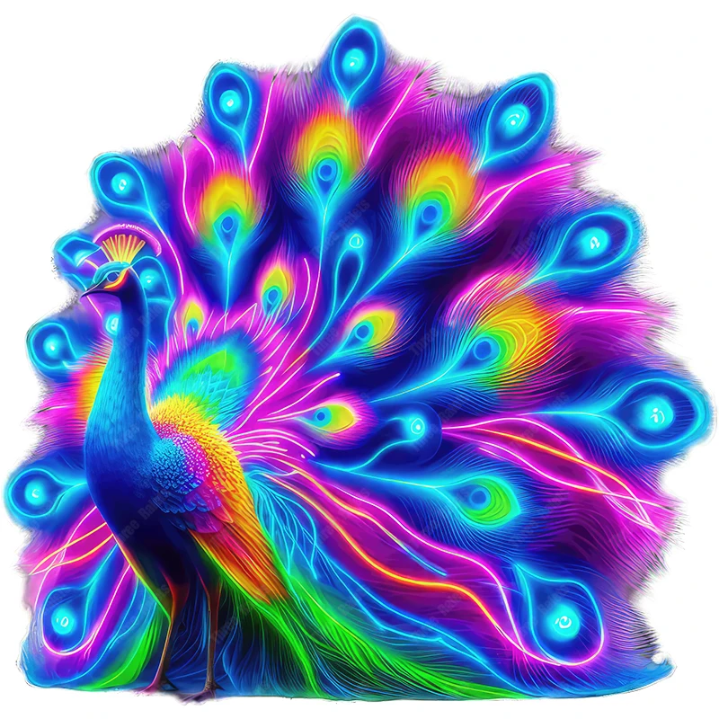 Three Ratels QN49 Bright peacock wall stickers serve as room decoration door stickers Car decals