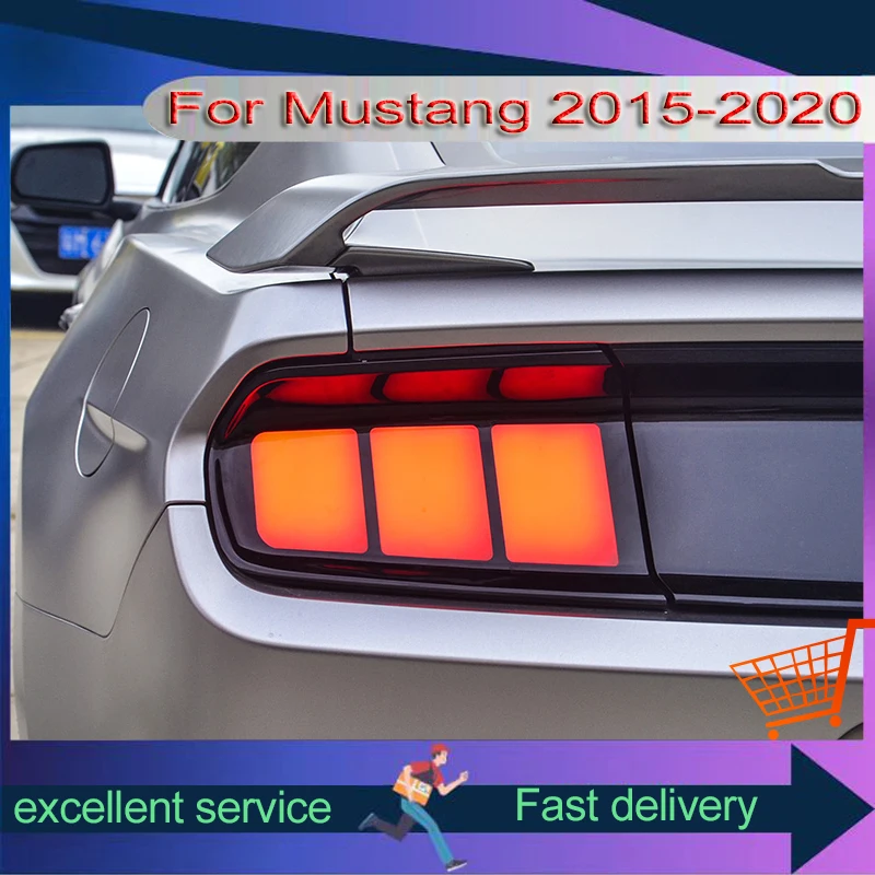 Car Styling For 2015-2020 Ford Mustang Modification Taillights Assembly Supercar Rear Lamps LED Streaming Turn Signal Lights