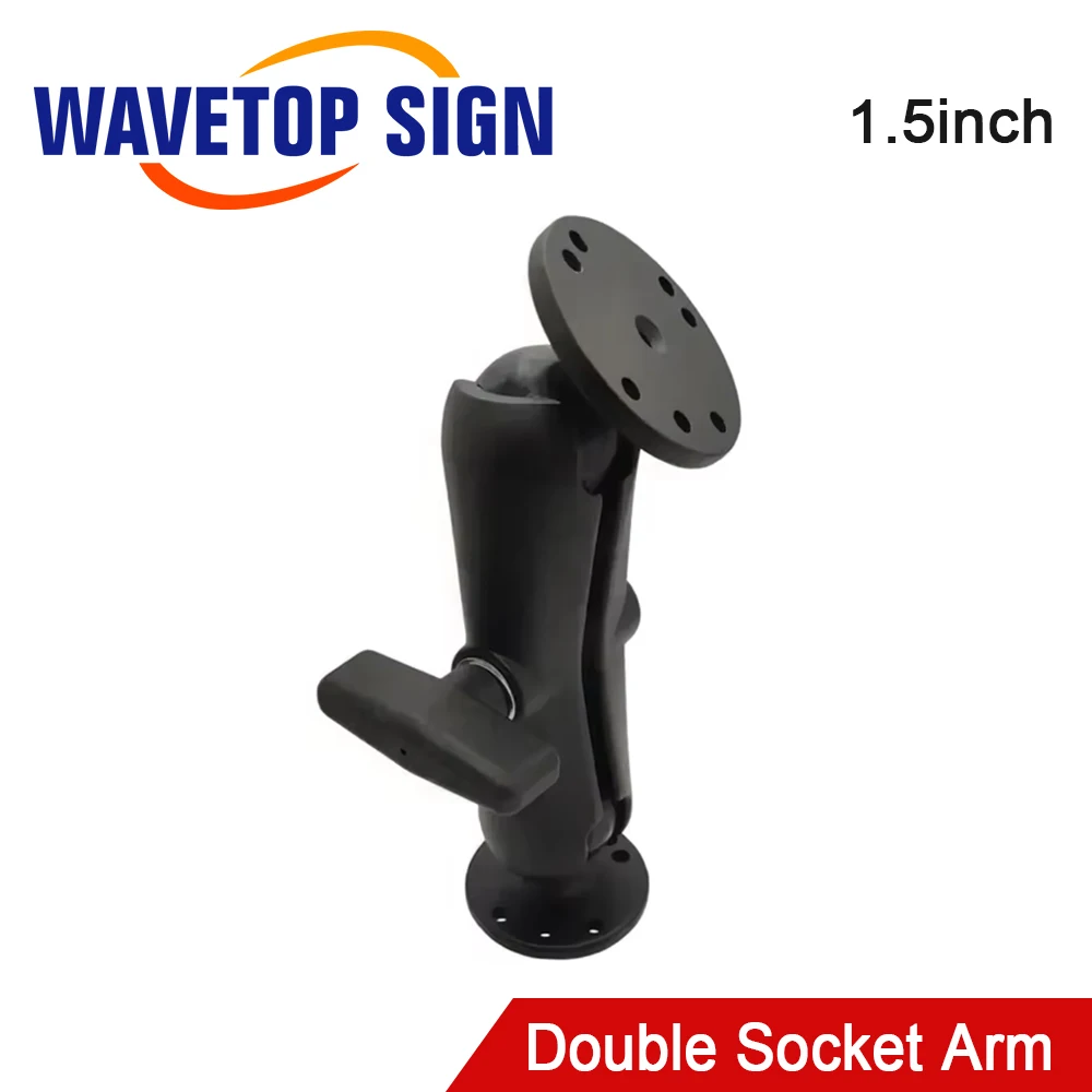 WaveTopSign 1.5inch Round Base Ball Head Combo Mounting Holder 90mm 150mm Double Socket Arm for Garmin for  GPS Photo Equipment