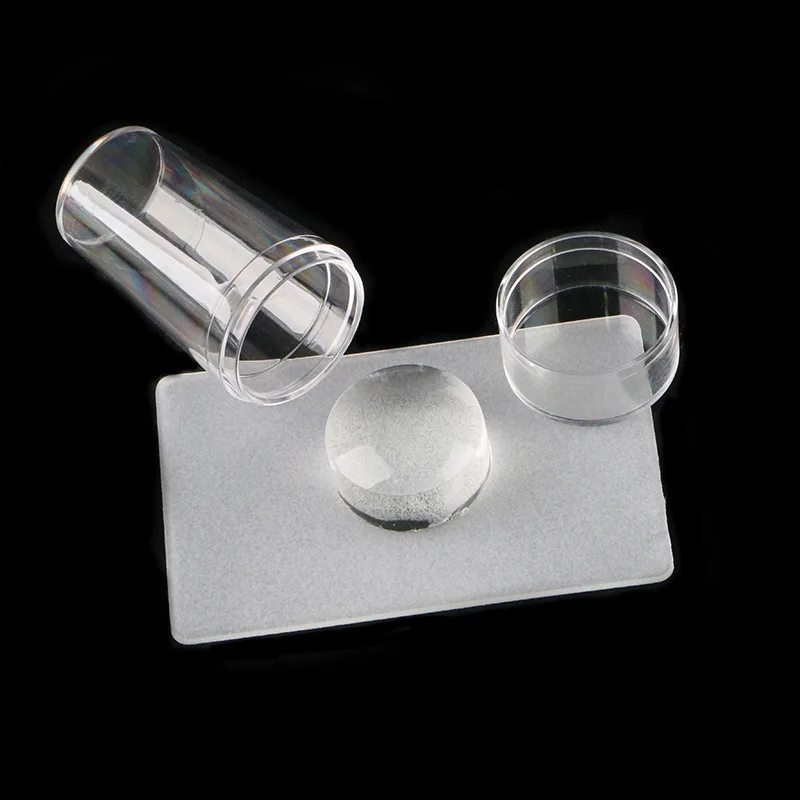Kit de Placas de Silicone para Estampagem de Unhas Francesas: Molde, Estêncil, Carimbo, Raspador e Ferramentas para Manicure