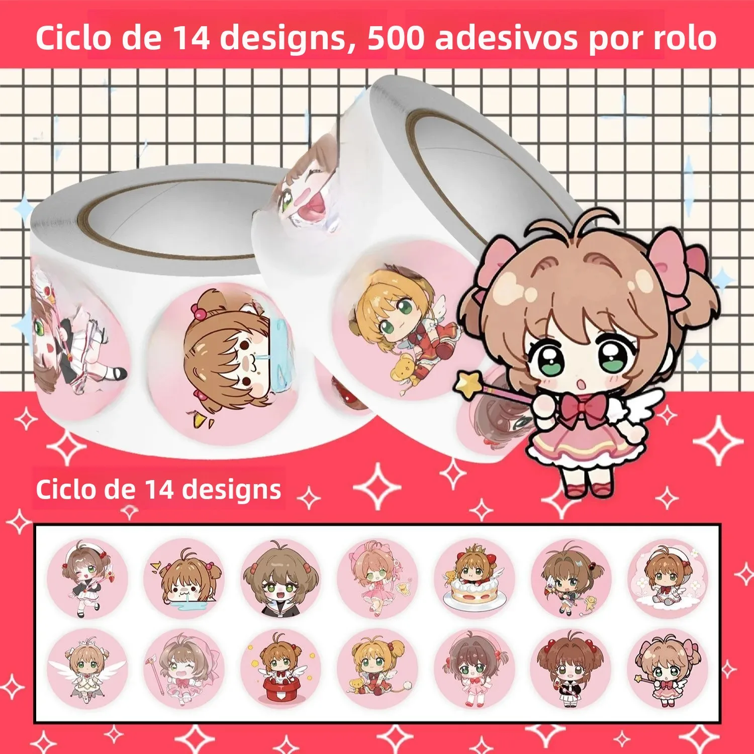bloco-de-notas-adesivas-em-rolo-com-desenho-de-sakura-versao-q-fofa-tema-anime-com-efeito-de-queima-de-madeira-adoraveis-s