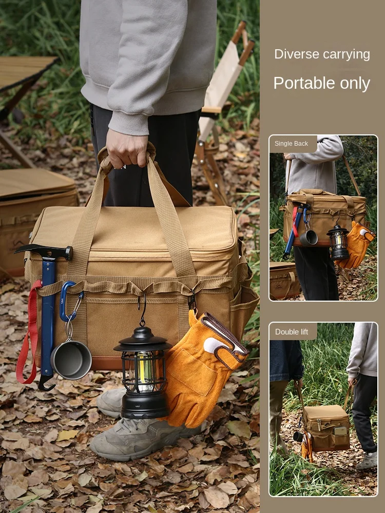 

Outdoor Camping Meal Bag Large Travel Bag Storage Lamp Tableware Bag Camping Tool Picnic Camp Camping Camping Storage Bag