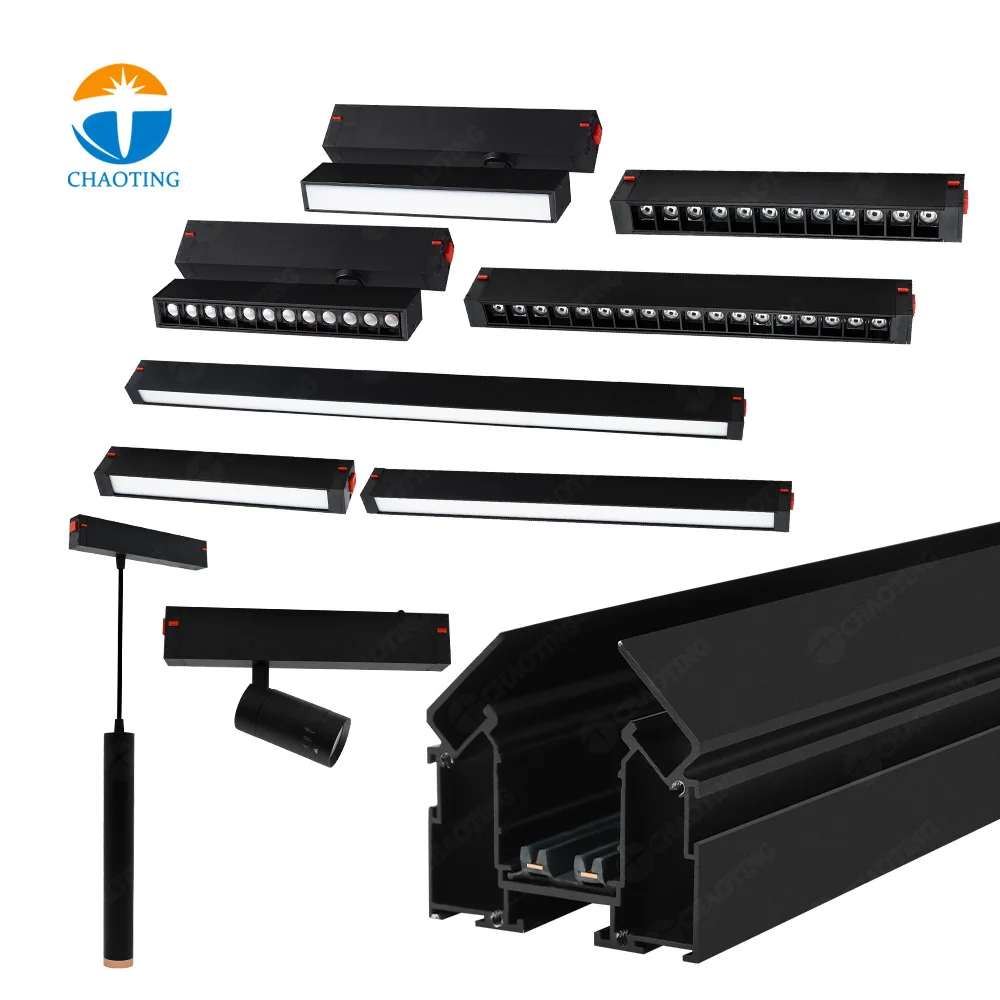 

Europe Sale Surface Mounted AC 110V-265V Ceil LED Magnetic Light Track Rail For Fabric Stretch Ceiling Suitable For Kraab System