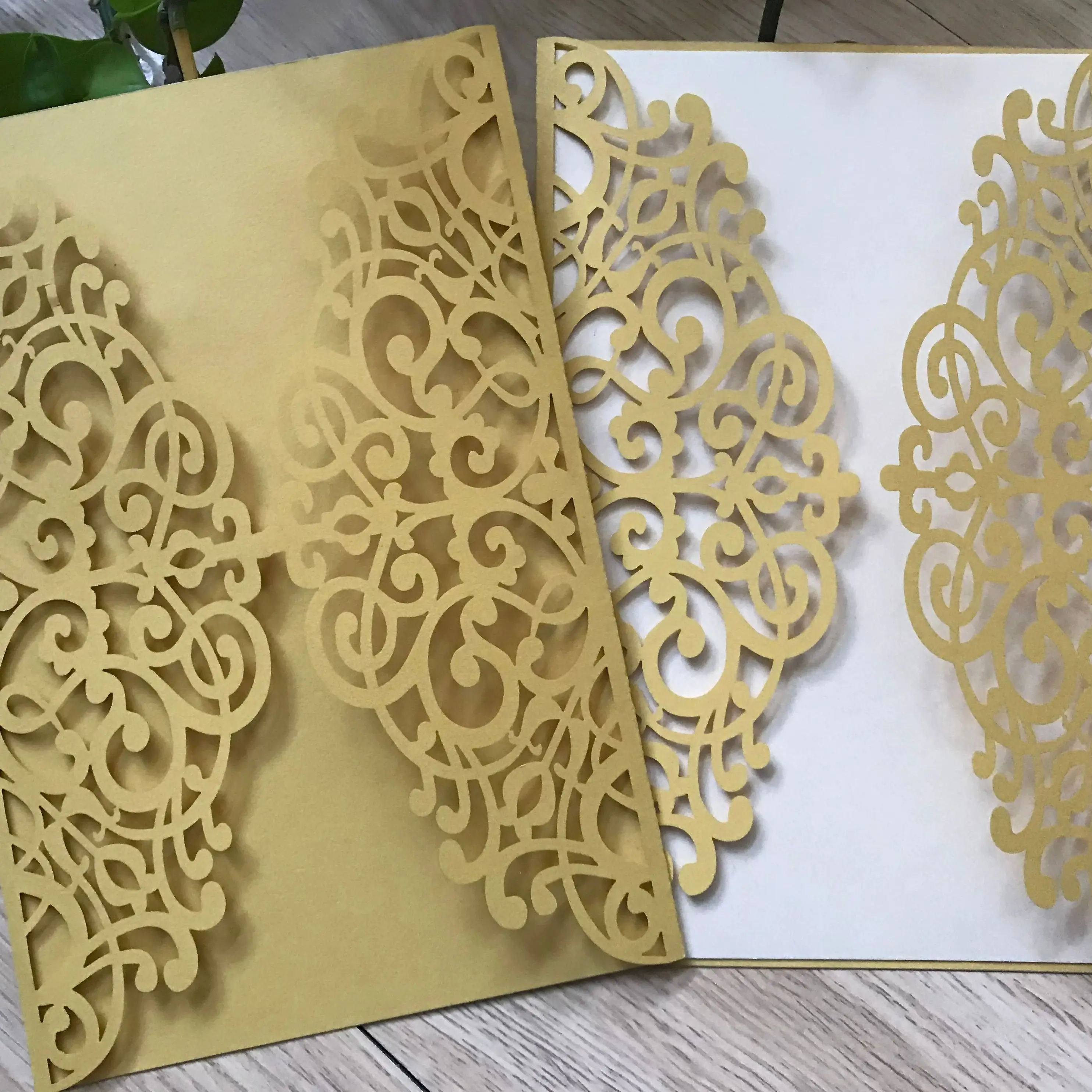 10pcs Custom Vintage Laser Cut Wedding Invitation Card, Anniversary Invitation Cover,Birthday Invitation for Party Decoration