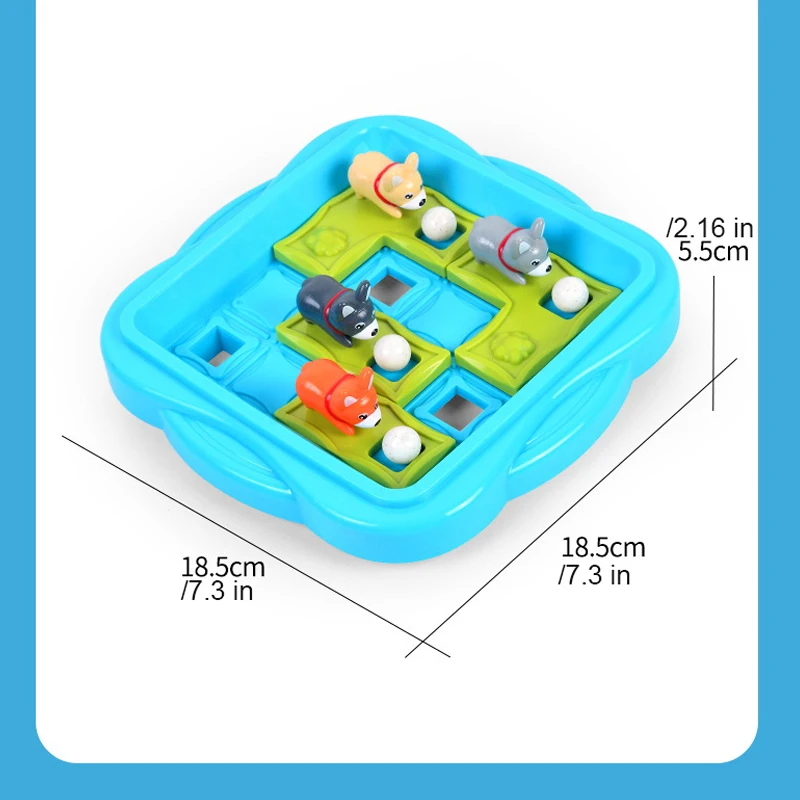 Children Educational Toys Naughty Puppy Push bead IQ Puzzle Toys Board Games Montessori Logical Thinking Spatial Reasoning