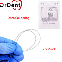 2 Pcs/Pack Dental Orthodontics Open Coil Spring 0.010/0.012*180mm Niti Elastic Coil Spring Dentistry Accessories