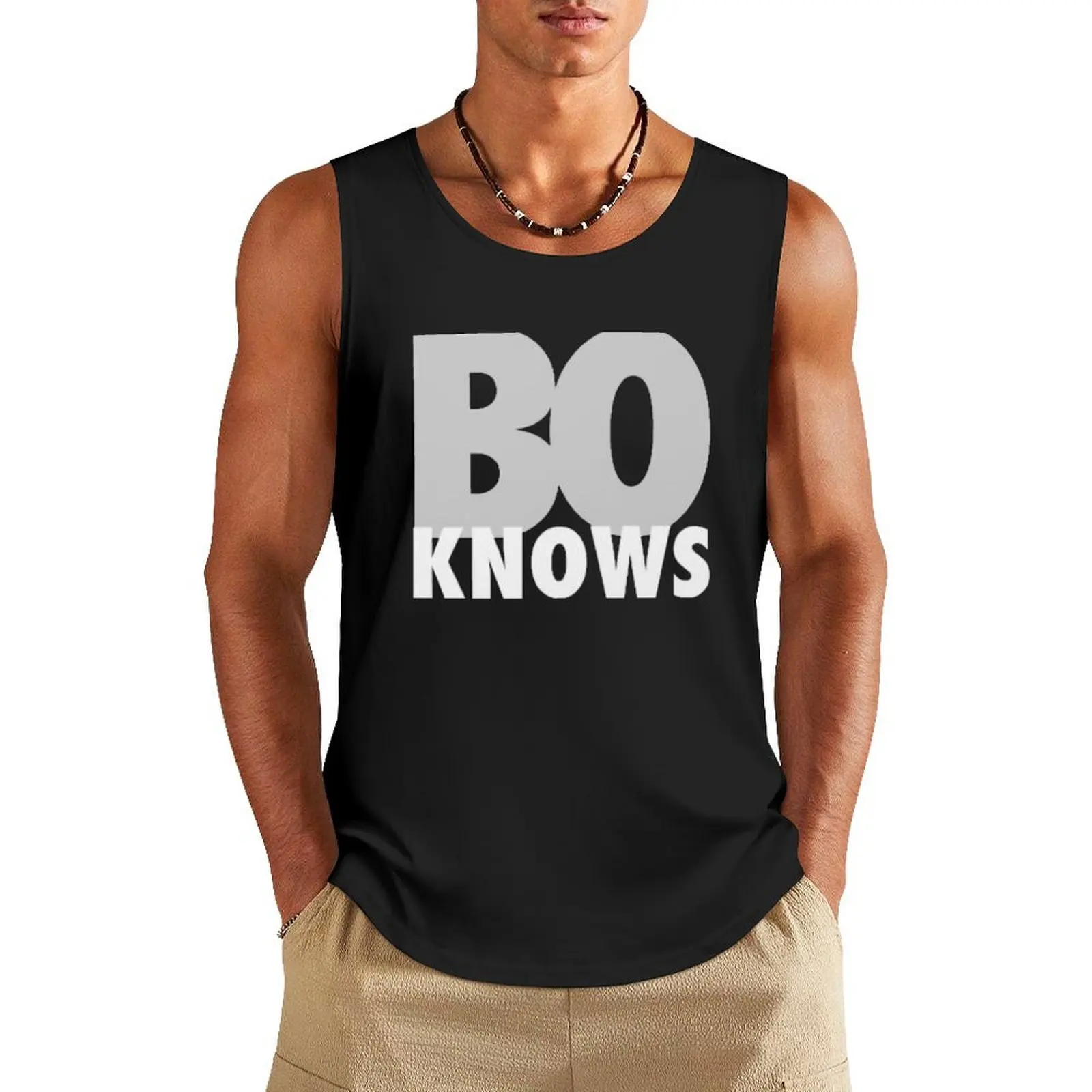 

Bo Knows - Bo Jackson Tank Top Sports clothing singlets for men T-shirt Men's gym muscular man