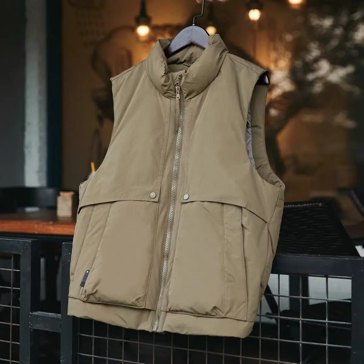 Retro Multi-Pocket Workwear Vest Men's Loose Casual Fashion Brand Chinese Trendy Function BF Style Lightweight Polyester