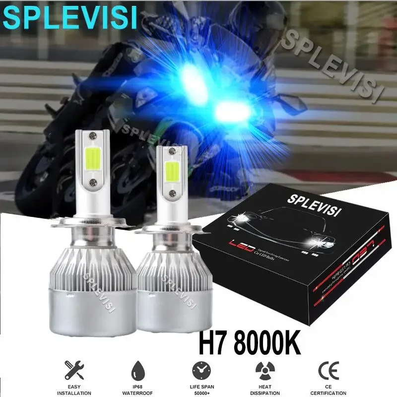 

2x H7 LED Headlight Ice Blue For Kawasaki Ninja 650R 2006 2007 2008 2009 2010 2011 2012 2013 2014 2015 2016 2017 2018 2019 2020