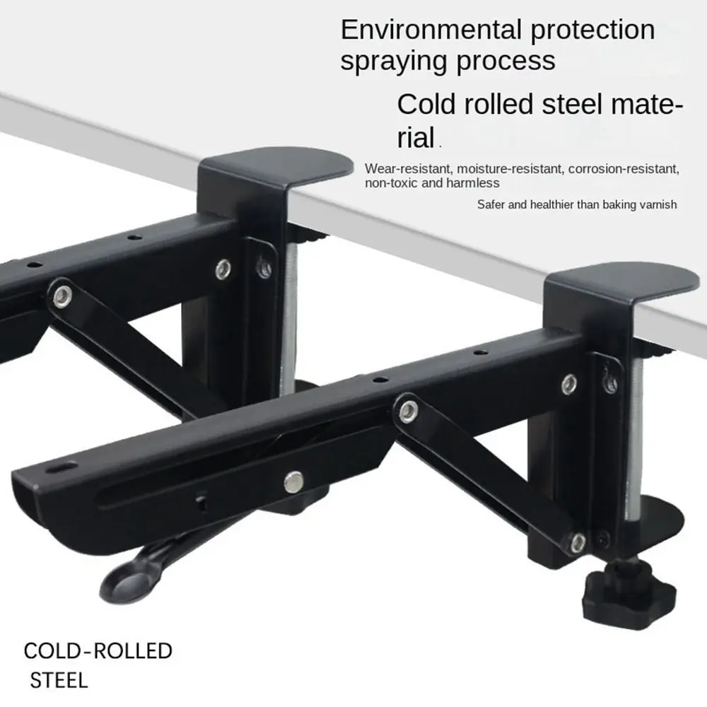 Cold Rolled Steel Folding Shelf Bracket Punch-free Space Saving Desktop Extension Board Bracket Useful Extension Board