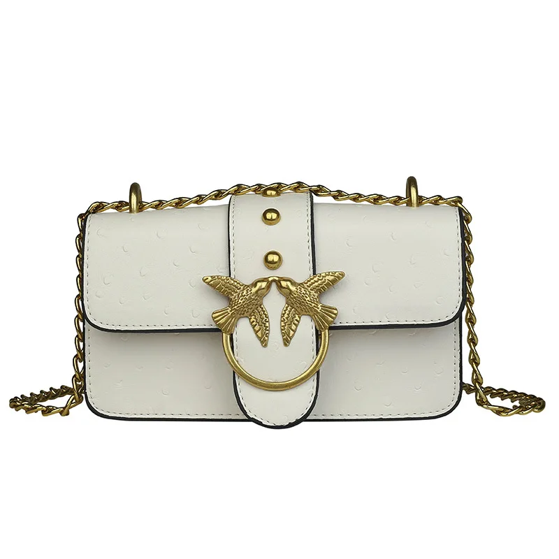 حقيبة صغيرة أنيقة جديدة للنساء | حقيبة مربعة منقوشة مطرزة فاخرة، سلسلة كروس عصرية غير رسمية #5