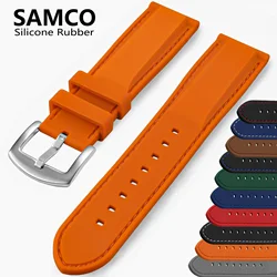 Silicone 20mm 22mm Watch Band Rubber Watch Strap Comfortable Wrist Watch Band Strap Soft Watch Replacement Watchband